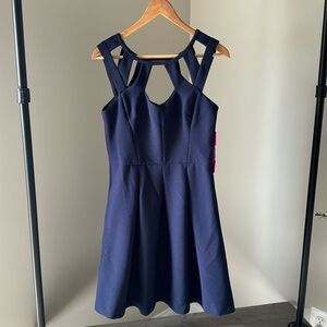 NWT Betsy Johnson Navy Dress, Size 8